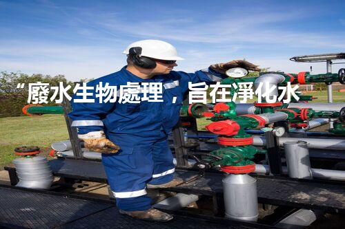 “廢水生物處理，旨在凈化水源，守護碧水藍天”